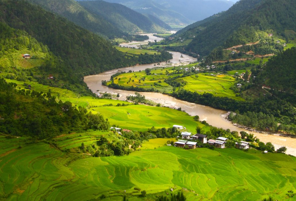 Nobding village to Punakha valley.